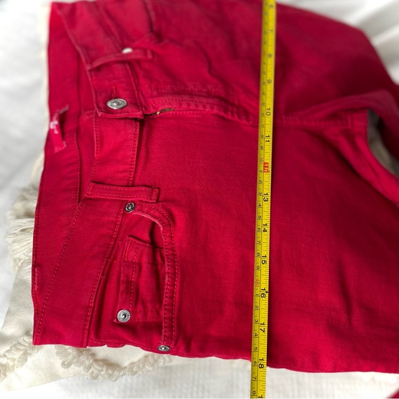 7 FOR ALL MANKIND | 28 | Frayed Hem Cigarette Skinny Cotton High Cropped Jeans - Picture 8 of 15